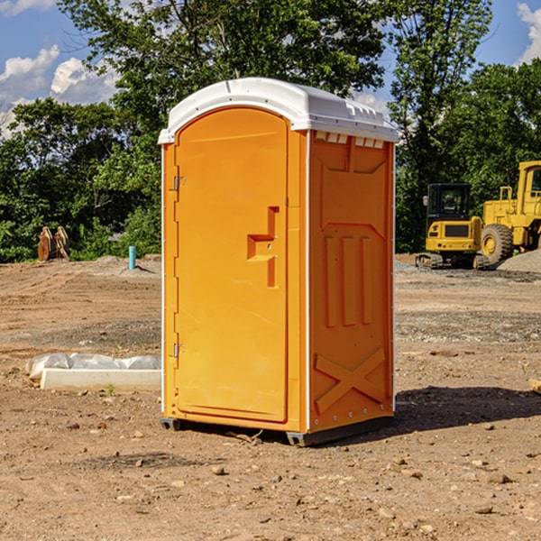 how often are the porta potties cleaned and serviced during a rental period in Hartford City